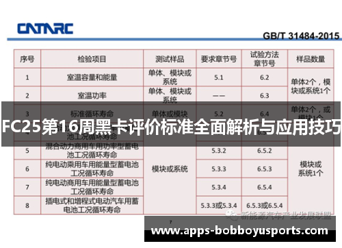 FC25第16周黑卡评价标准全面解析与应用技巧